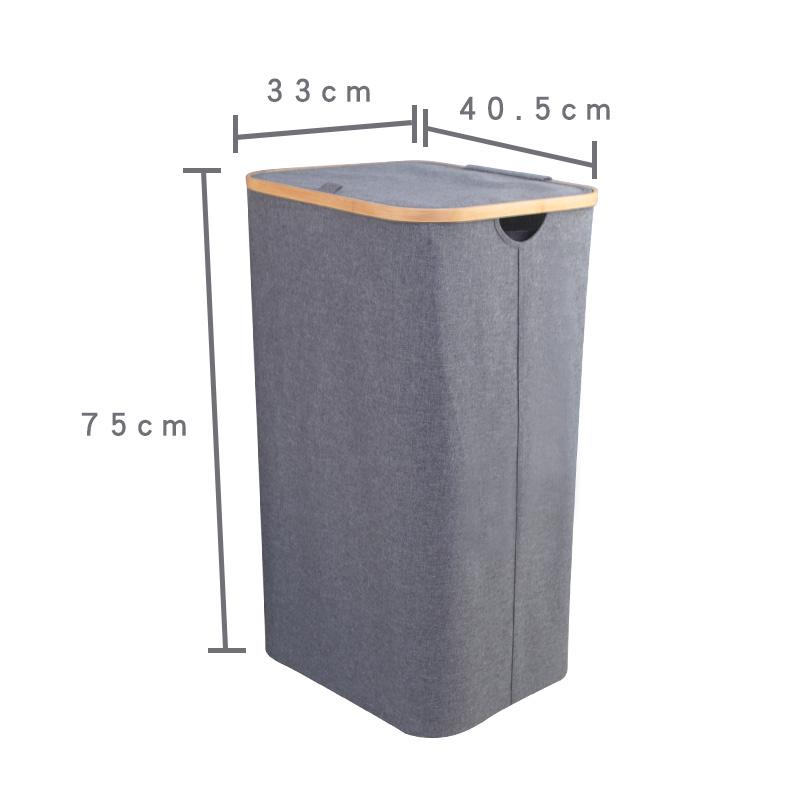 Foldable Japanese Style Laundry Basket with Inner Bag - Super Large Fabric Hamper for Bedroom and Bathroom.