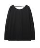 Lense Oversized Back Point Long Sleeve Tee Black