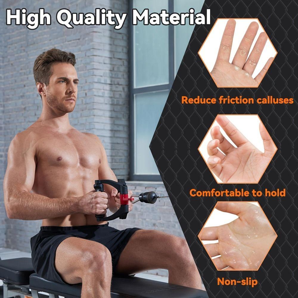 Ergonomics V-Shaped Handle 360° Rotating Gym Attachment Fitness Pull Down Handle Home Gym