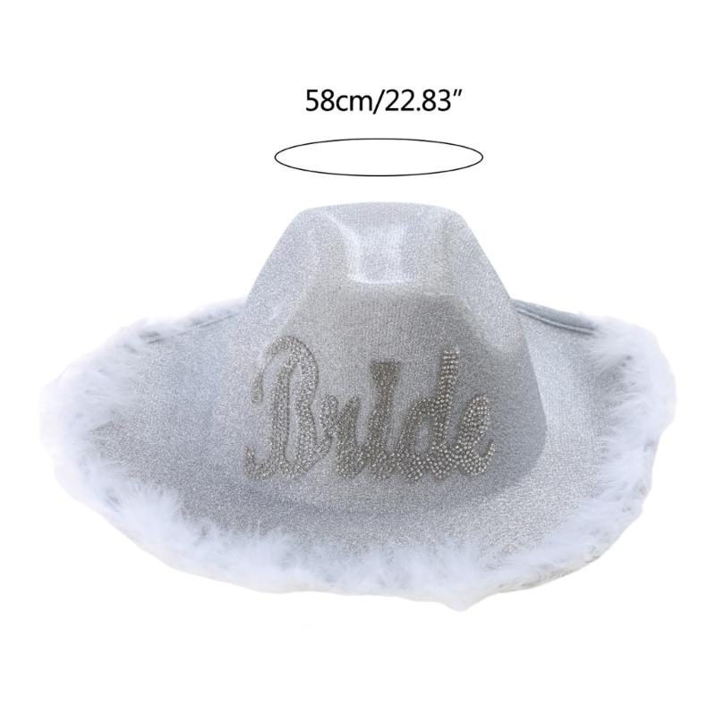 Bride Hat Bride Cowgirl Hat Bridal Party Bachelorette Party Hat Bride Cowboy Hat