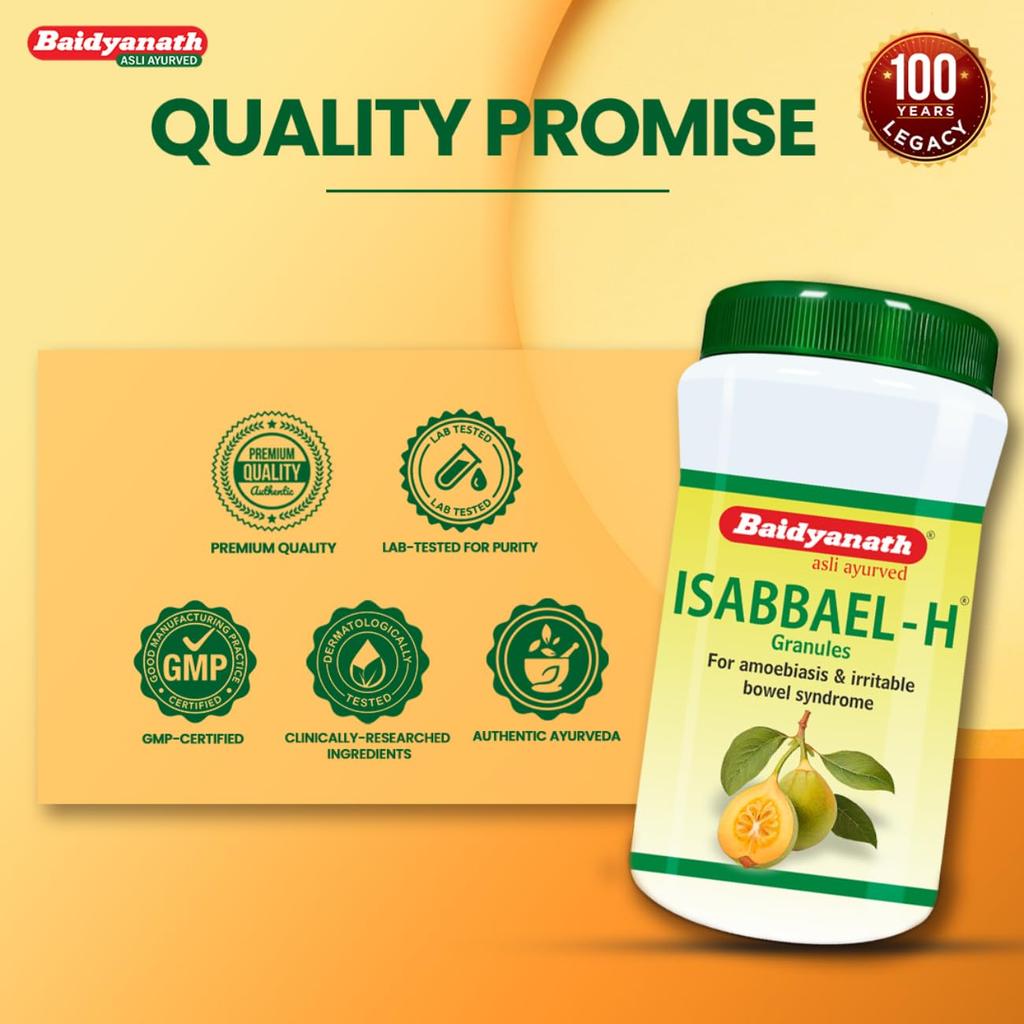 Baidyanath Isabbael H Granules 100 G X Pack of 2 for Digestive Support and Daily Wellness