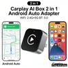 Mini CarPlay Adapter 2-in-1 Wired To Wireless CarPlay Android Auto Adapter Auto Connect for Factory Wired CarPlay/Android Auto