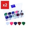 Guitar Picks Samcos, 30-Pack Medium 0.71mm Teardrop with Storage Case
