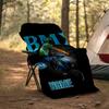Bmx Rider Performing Extreme Tricks Personalized Outdoor Blanket Personalized Text Ultrasoft Great For Picnics Outdoor Travel And Camping Sofa Office
