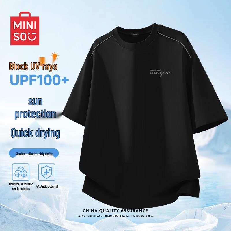 

MINISO Men s Sun Protection Quick-Dry Short Sleeve T-Shirt 2XL