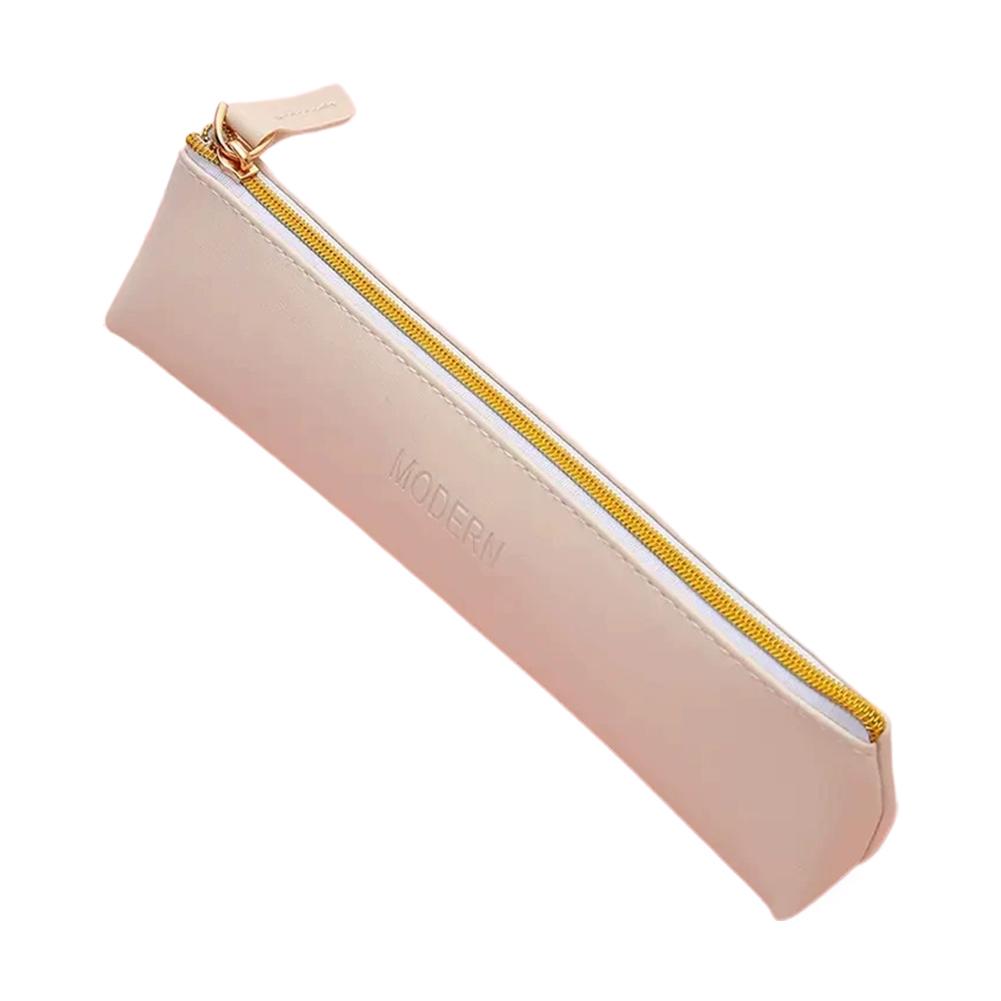 New Retro Simple PU Pencil Case Student Stationery Large Capacity Multi functional Storage Pen Bag Kids Back to School Supplies