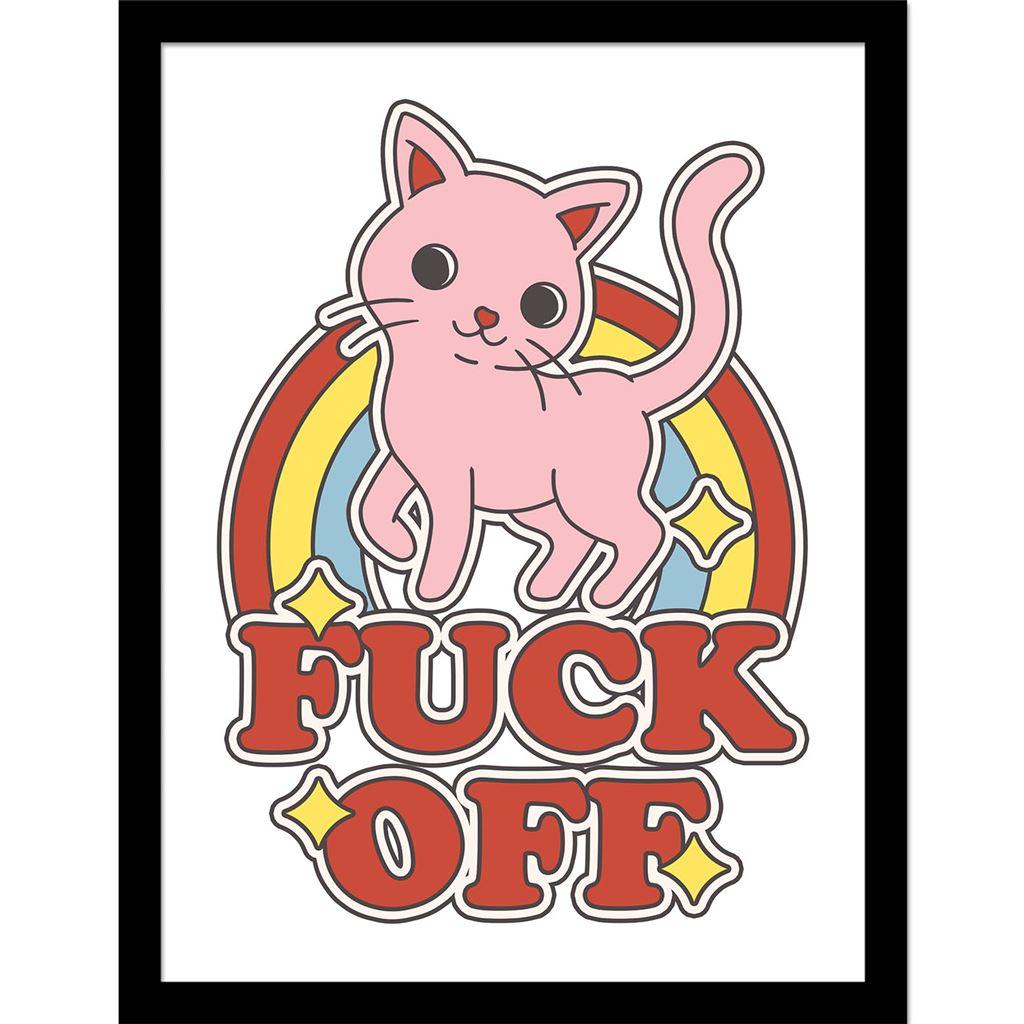 Threadless Fuck Off Framed Poster