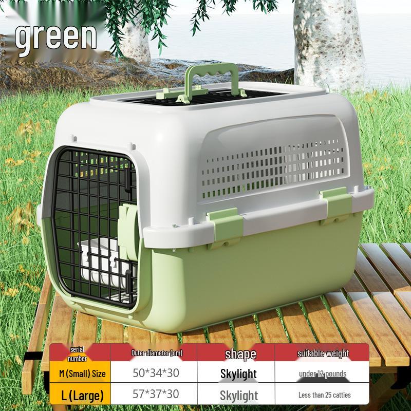 Portable Pet Carrier Cage for International Air Travel - Suitable for Cats and Small to Large Dogs