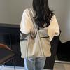 Contrasting color tote bag women's 2025 new large-capacity fashion handbag LULU same shoulder bag