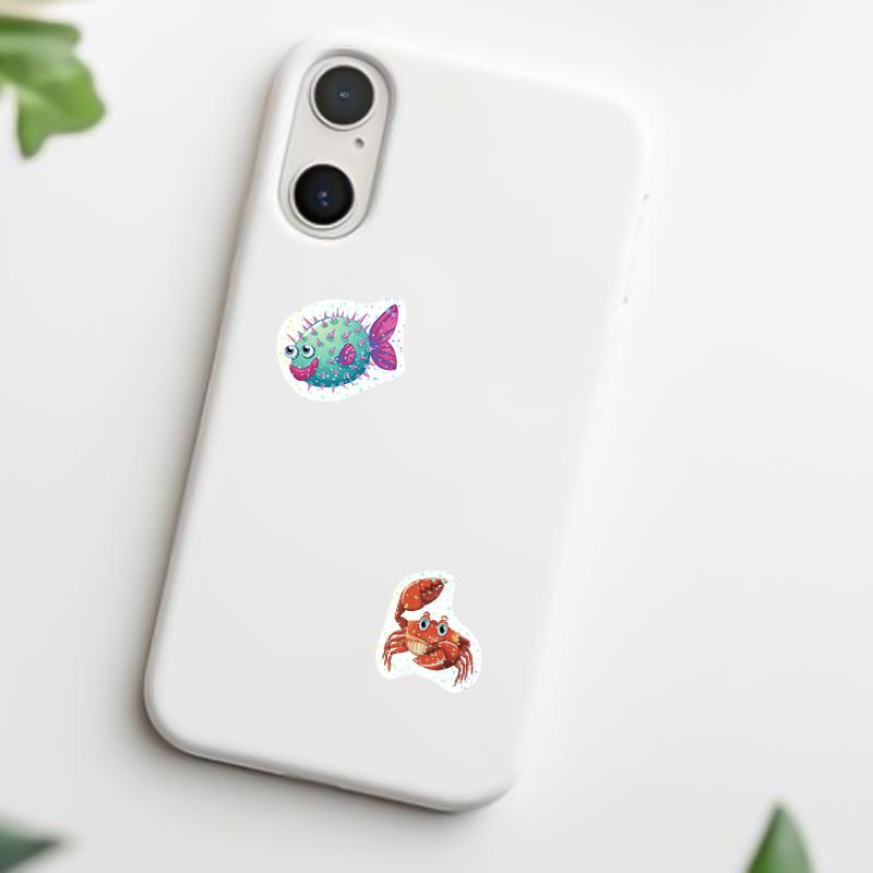 500Pcs/Roll Cartoon Animal Stickers Ocean Marine Insect Bug Self Adhesive Waterproof Decals Diy Scrapbook Craft Reward Decor
