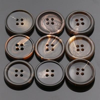 Suit Coat Trench Coat Buttons Matte Brown Patterned Resin Buttons Pants Round Buttons