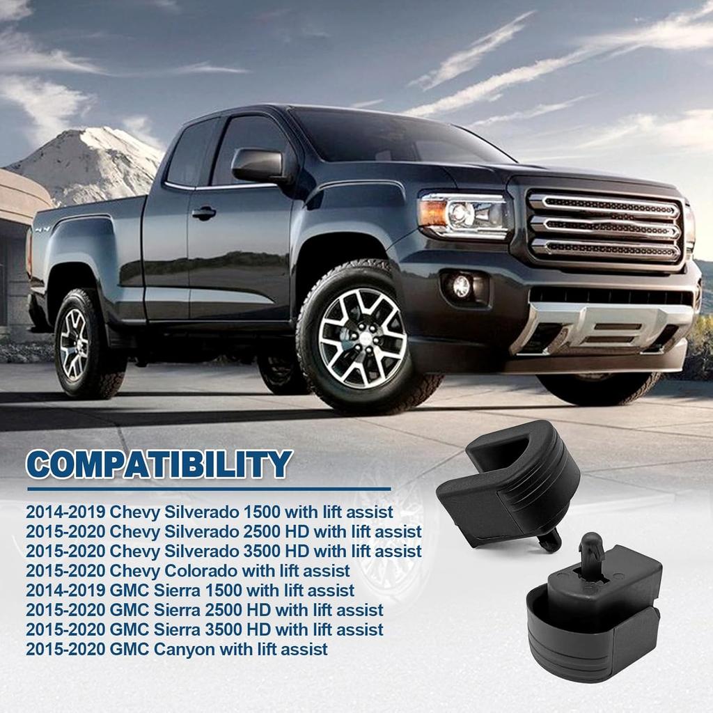 2PCS Tailgate Bushing Compatible with 2014- Chevy Silverado 1500 2500HD 3500HD Colorado, GMC Sierra 1500 2500 HD 3500 HD Canyon, For Tail Gate Hinge,