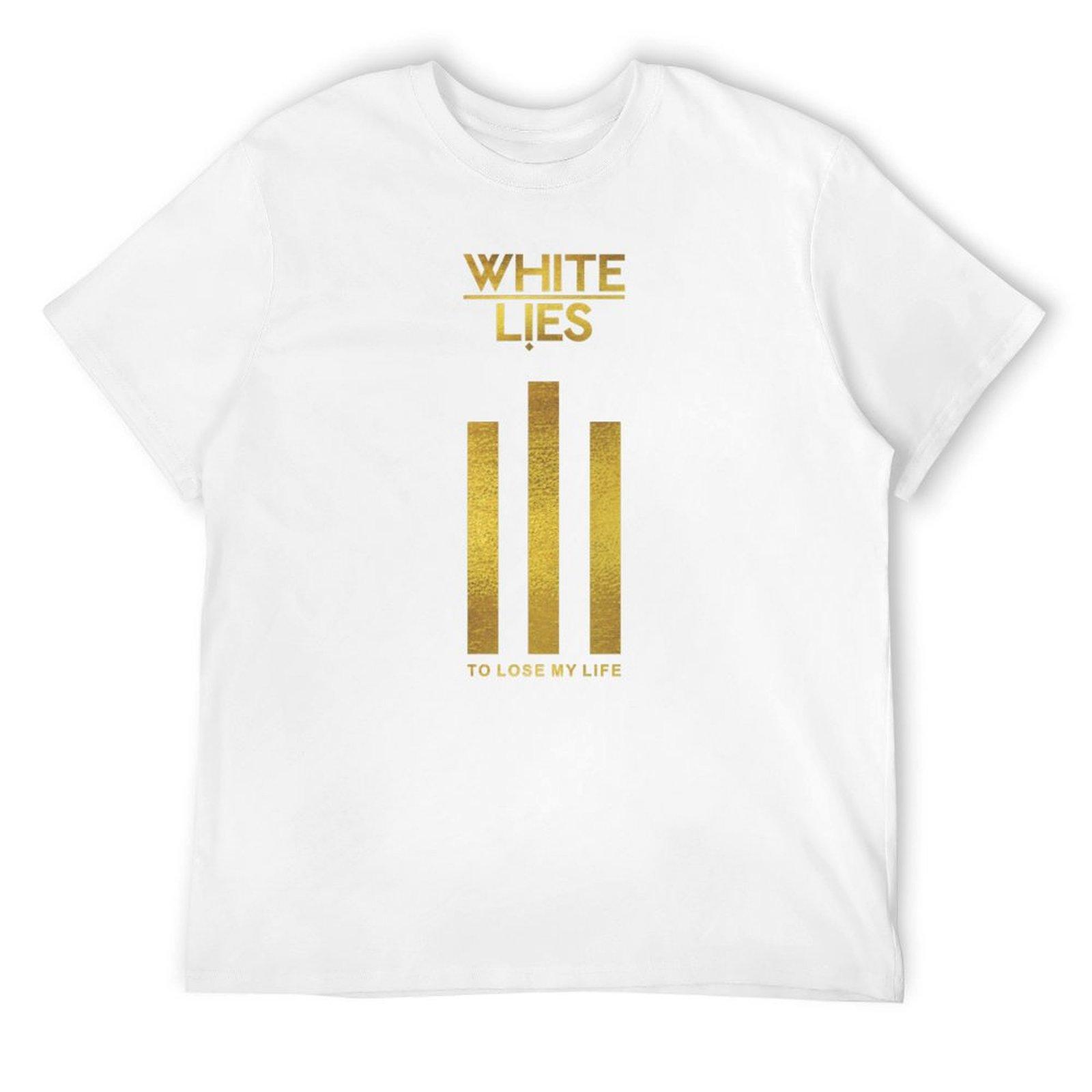 

White Lies Band T-Shirt Aesthetic clothing customs plus sizes workout shirts for men L