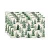 Festive Christmas Printed Linen Placemats - 4-Piece Set