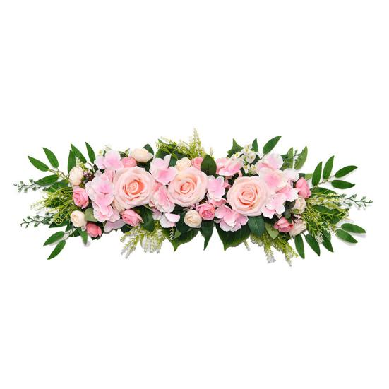 Artificial Flower Rose Garland Door Hanging for Valentine's Day Decoration Plastic Wedding Arch Flowers Chair Back Decor Indoor Outdoor Use