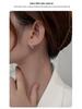 Banyan Tree S925 Silver Korean Trend Three-Layer C-Shaped Earrings - Simple, Elegant Style for Women