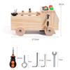 Wooden Montessori Busy Board 2-4 Years Old Children's Early Education Puzzle Toy Sensory Toys Switch Control Box Cart Screw Game