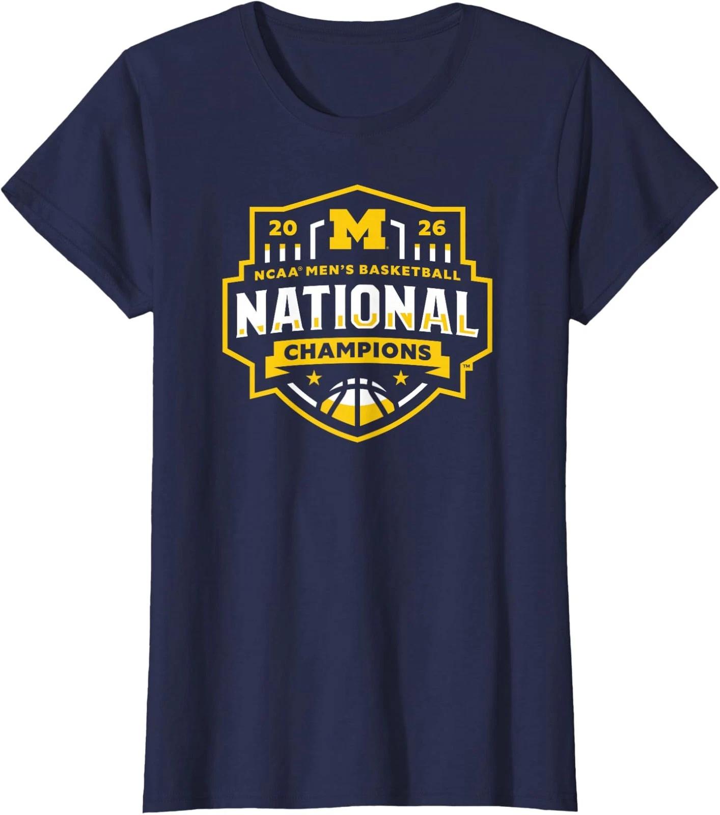 Michigan Wolverines National Champs 2026 Basketball Ladies Crewneck T-Shirt XL