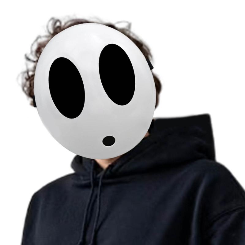 Zabawna maska Shy Guy na Halloween, maska do cosplayu, pełnotwarzowy dodatek do kostiumu, do odgrywania ról, na imprezę Halloweenową, wykwintnie wykonana