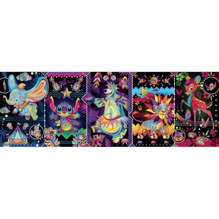 Puzzle panorama Disney 1000 pièces - CLEMENTONI - Musclets de main inclus