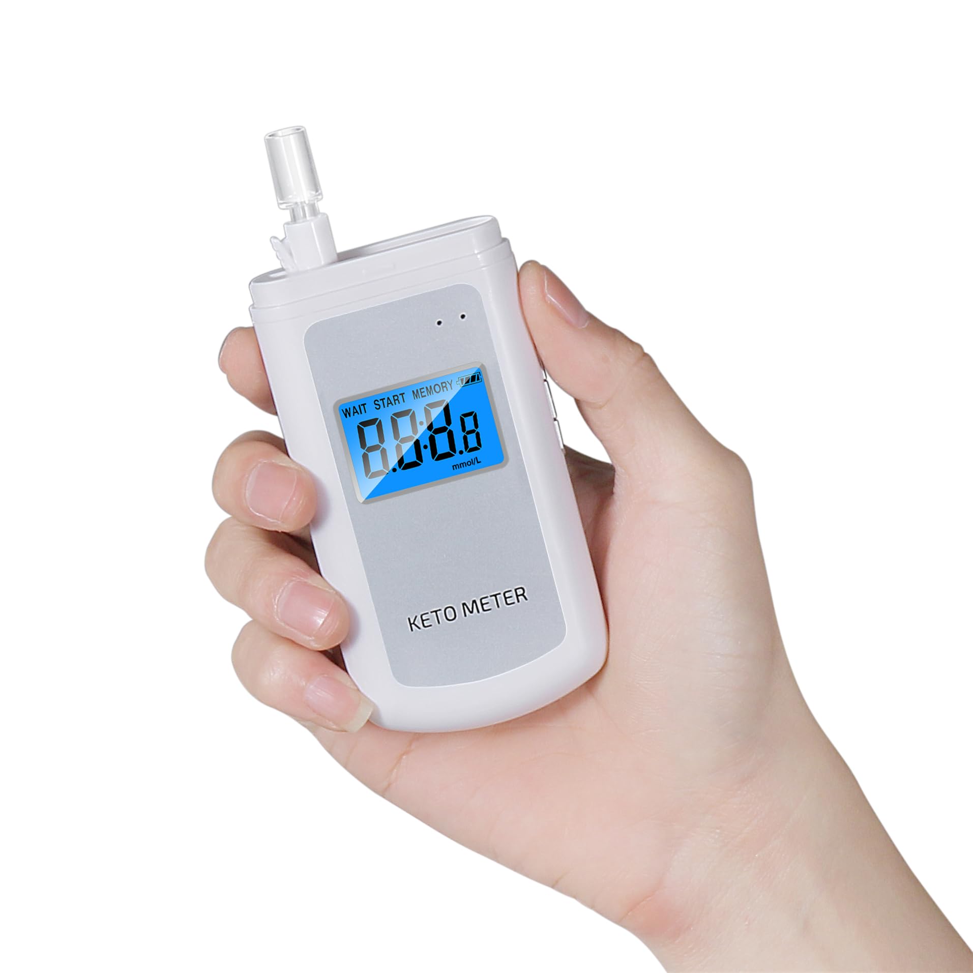 

Кетоновый тестер дыхательного типа Кетоз Кетогенная диета Проверка кетоновых тел Цифровой измеритель Запись данных Ограничение углеводов Сжигание жира