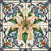 5D Diy Diamond Painting Colorful Mandala White Lily Flower Cross Stitch Full Square Round Picture Mosaic Rhinestones Embroidery