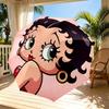 Betty Boop Print Automatic Open Close Umbrella, Portable Foldable Umbrella, for Outdoor Commute Camping Trip, Ideal Birthday Gift