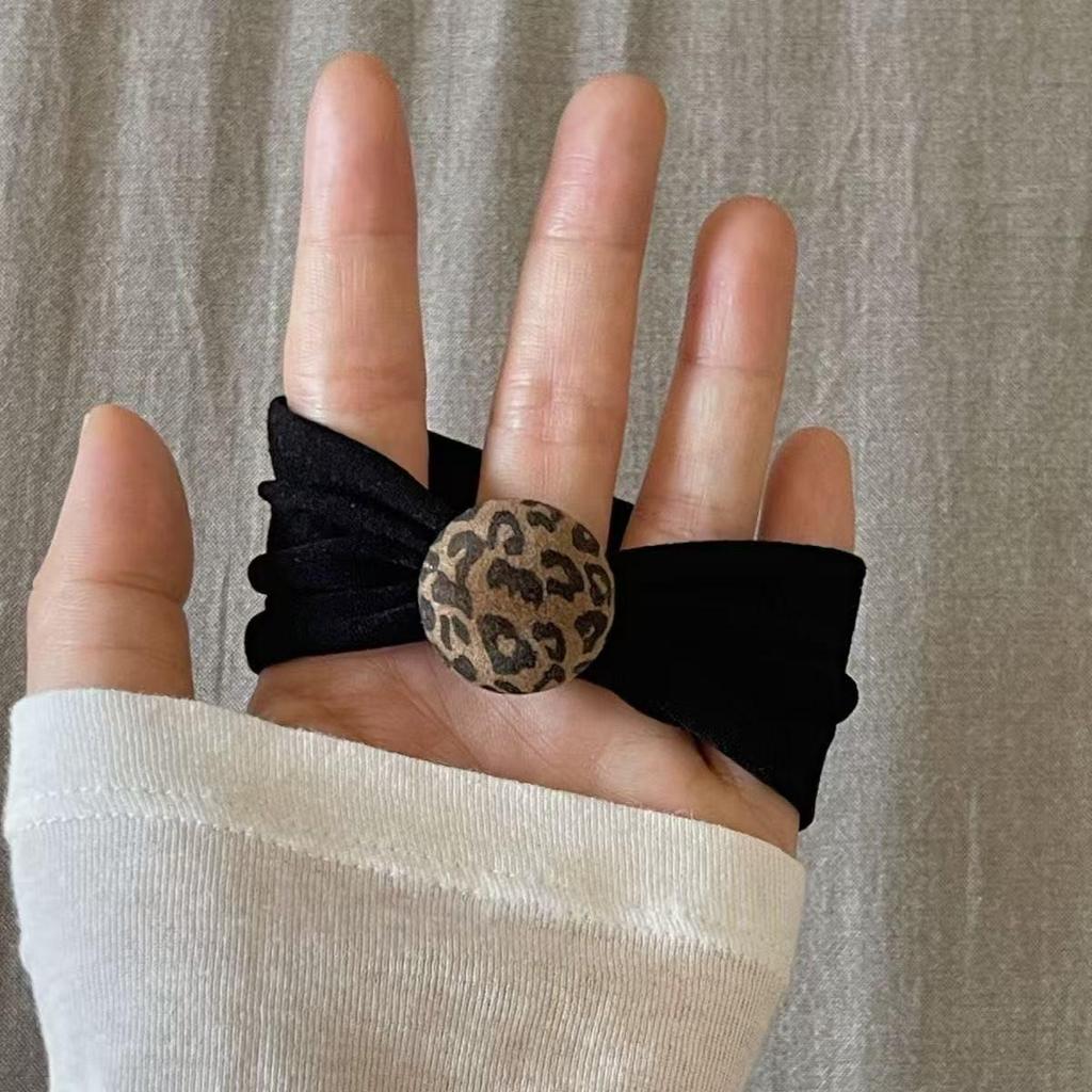 Leopard Print Small Intestine Scrunchie Hair Tie - 2025 Korean Style Women's Headwear