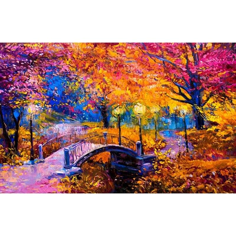 Full Round Diamond Painting Tree Landscape For Adult Kids Embroidery Autumn Scenery Home Decoration Diamond Art Gift