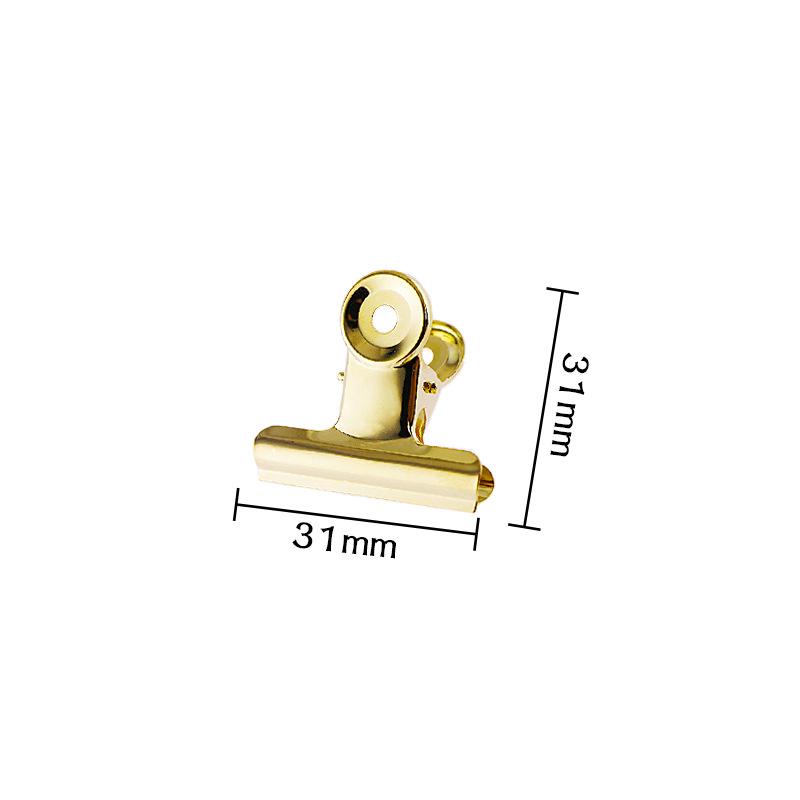 

Gold Round Metal Clip 31mm Stainless Steel Stationery and Snack Sealing Clip Round 1 Gold (31mm) золотой