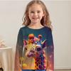 Kids Crew Neck Long Sleeve T‑Shirt, Colorful Giraffe 3D Print Casual Loose Halloween Party Daily Wear Tops for Children