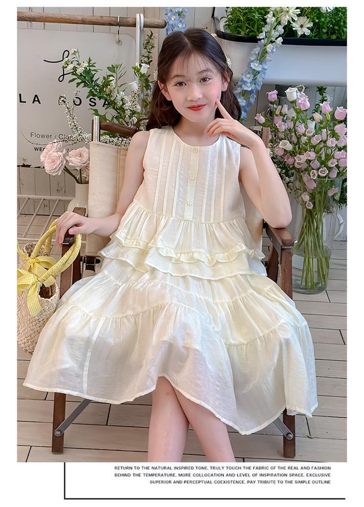 Girls' sleeveless dress summer 2026 new style children's Korean style western-style fashionable girls' summer dress cotton skirt