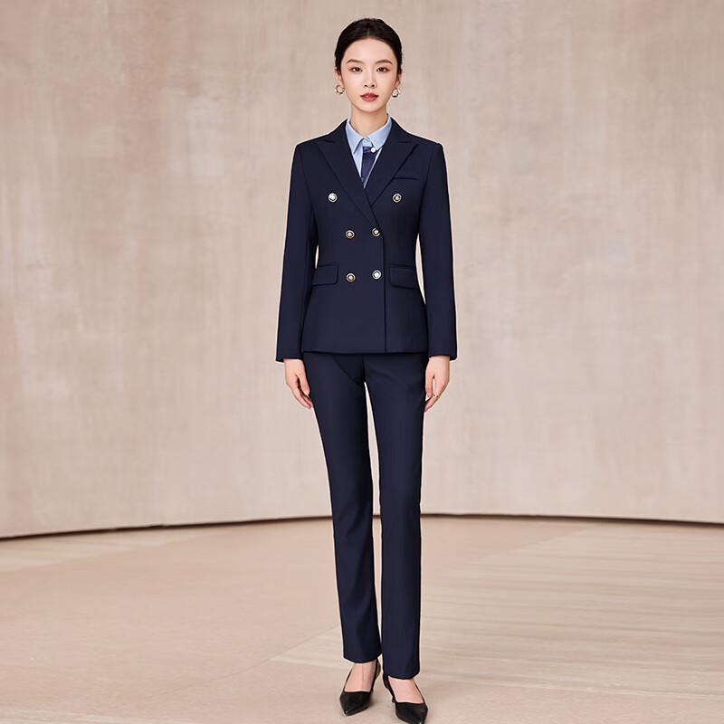 Women's Double-breasted Professional Suit Set