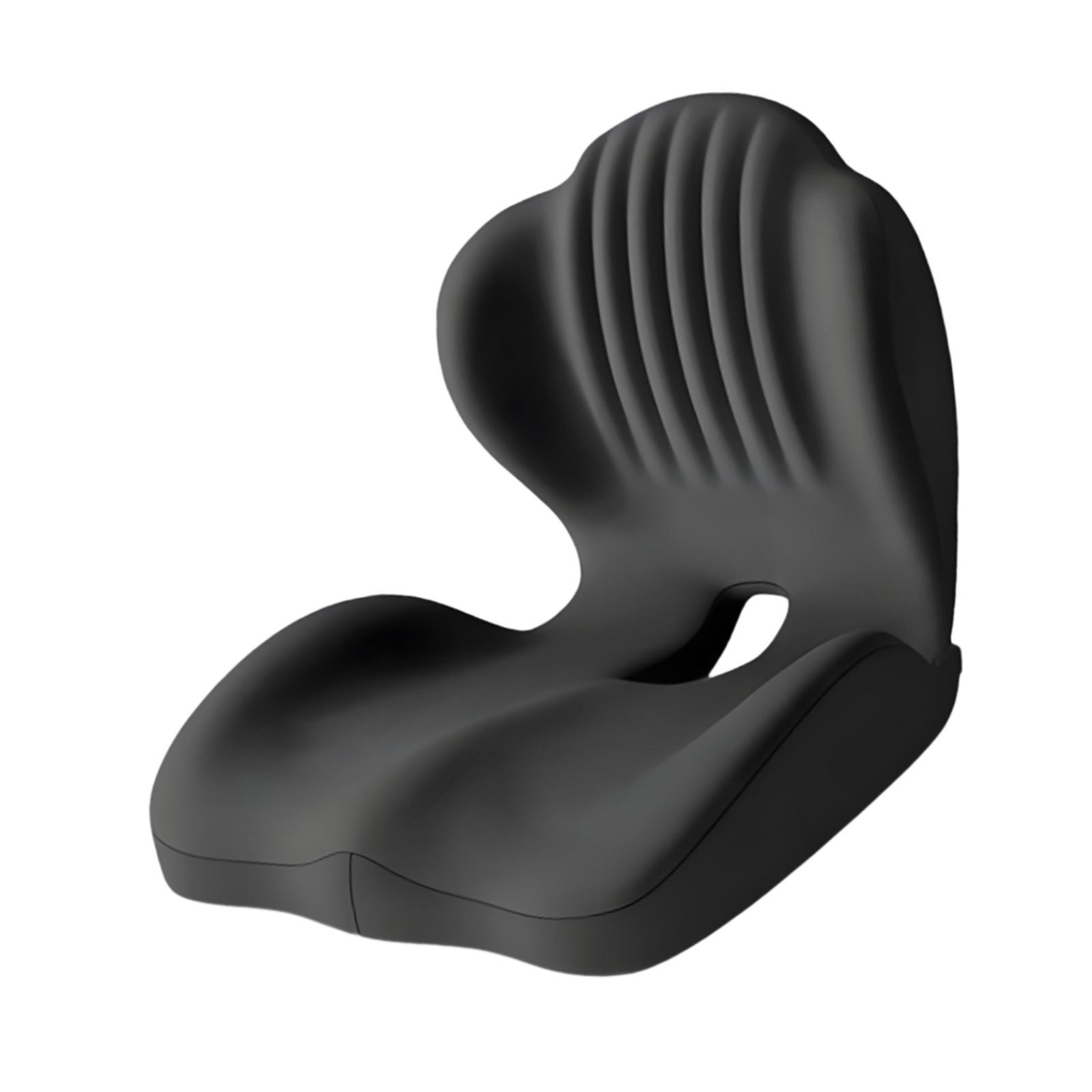 

Multiuse Memory Foam Seat Cushion Portable Back Support Pillow Comfortable Sitting Pad for Office Chair and Home Reading чорний