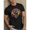 European Sizes Fashion Glasses Stylized Dinosaur Illustration Men's Short Sleeve T-shirt Summer T-shirt Top