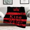 Black and red combination color digital-printed polyester velvet flannel cover blanket Fleece soft sofa cover blankets for beds