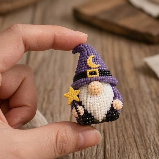 Mały Zestaw do Tworzenia Zwierzątek 3D z Koralików, Miniaturowy Zestaw do Rękodzieła Krasnoludka 3D z Koralików, Kreatywny Zestaw 4-Pak DIY Goblinów do Koralikowania z Instrukcjami, Ręcznie Robione Urocze Koralikowe