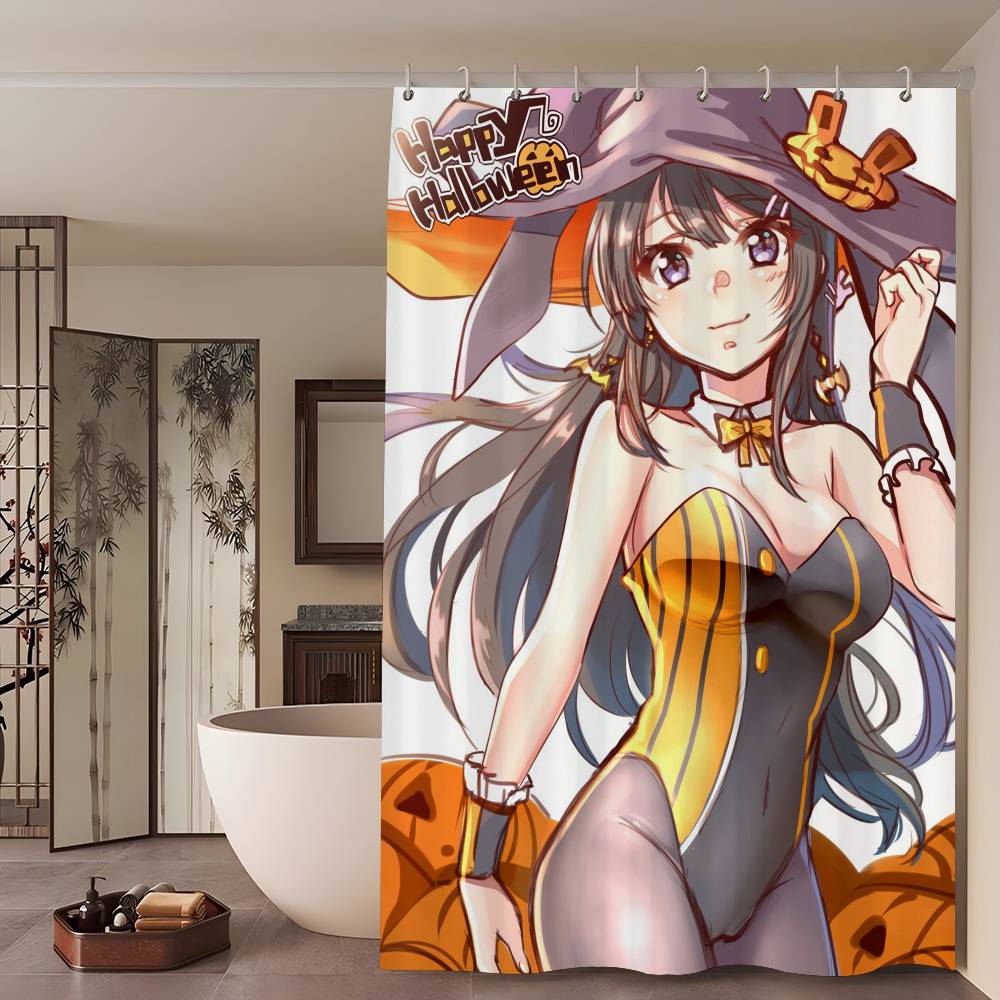 Anime Mai Sakurajima Shower Curtain - Water-Repellent And Leak-Resistant, Mold And Mildew Resistant For