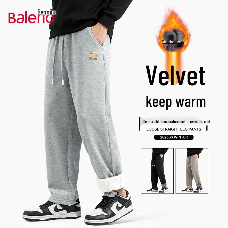 

Baleno Men s Winter Thermal Loose Wide-Leg Casual Pants 3XL