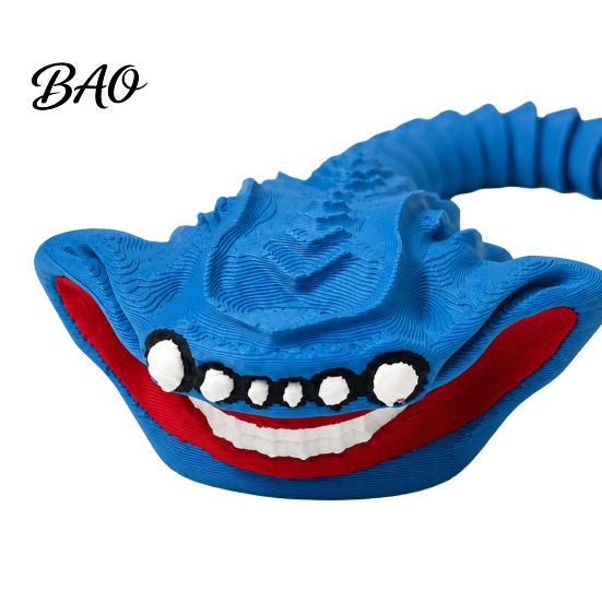 Fun Desk Accessory 3D Printed Sea Monsters Ornament, Flexible Articulated Action Figure, Fantasy Ocean Creature Deep Statue for Decor And Collectible