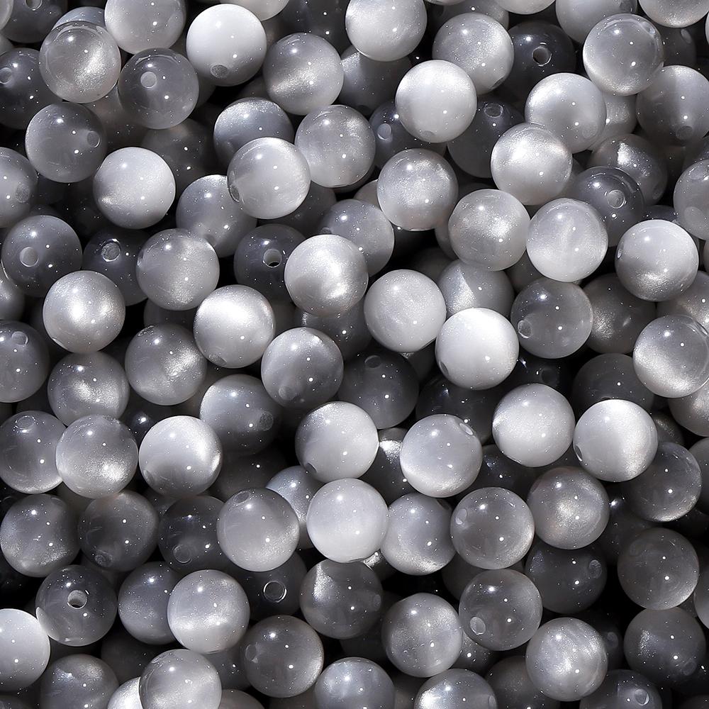 10/20Pcs/Lot 8/10/12mm Resin Imitation Cat Eye Round Beads for Handmade Making Jewelry Diy Bracelet Necklace Accessories