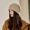 Hat Women's Autumn and Winter New Wool Hat Warm Winter Knitted Hat Women's Fashion Versatile Sequined Stack Hat