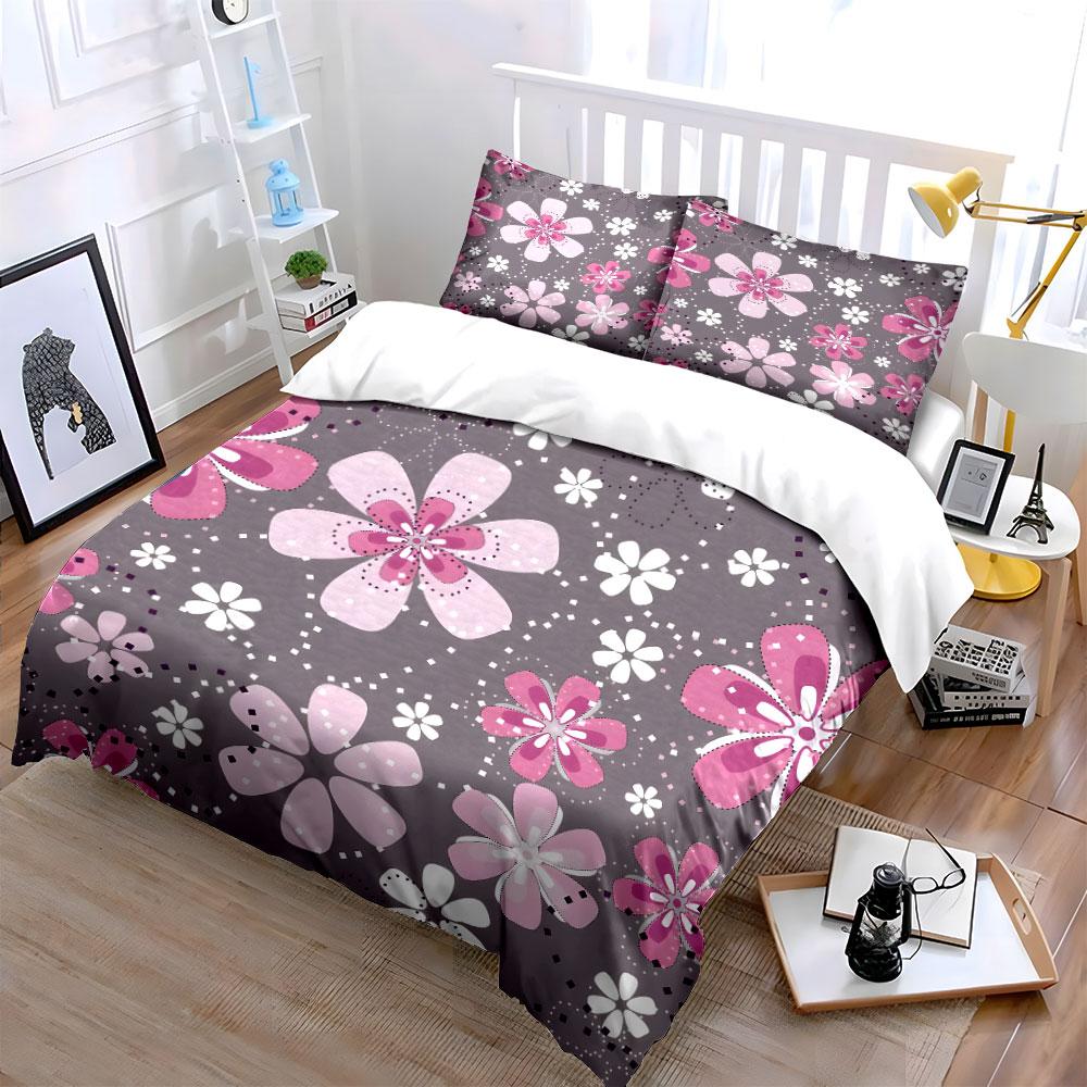 

Floral Three-Piece Set for Bedroom Decor kid s and adults bedroom decor, Exquisite three-piece bedding set gift 135x200cm
