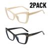 2PACK New Oversized Square Gradient Sunglasses for Women Thick Fashion Big Frame Shades Trendy UV400 Shades Sunglasses