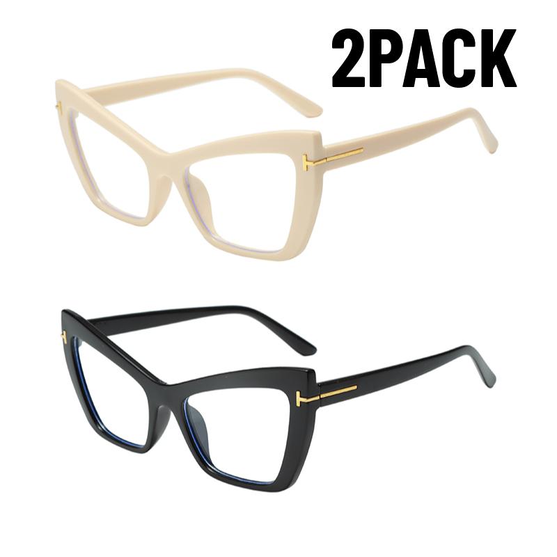 2PACK New Oversized Square Gradient Sunglasses for Women Thick Fashion Big Frame Shades Trendy UV400 Shades Sunglasses