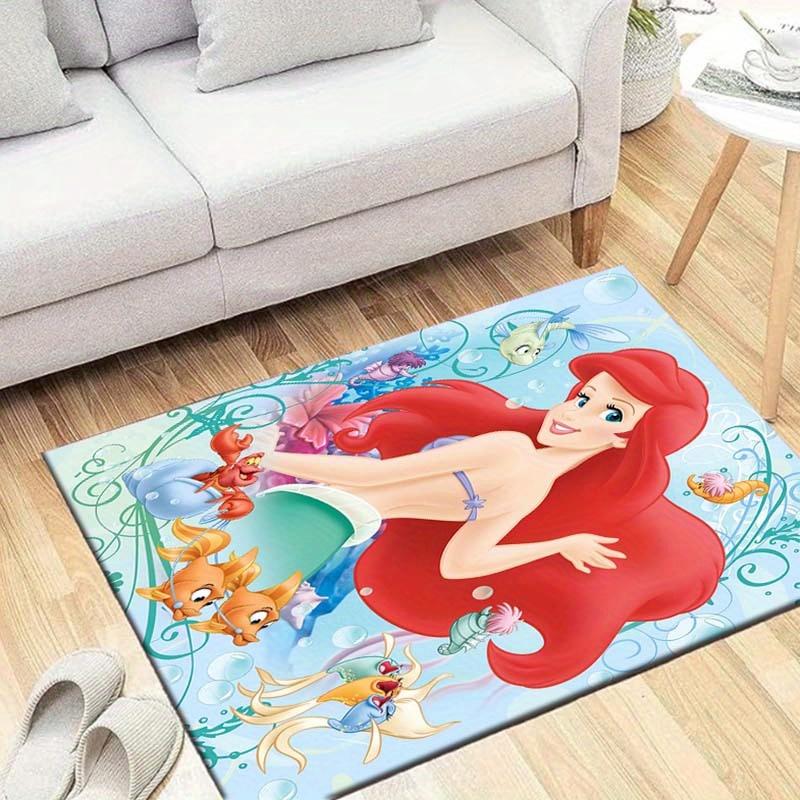

1pc Mermaid Pattern Area Rug Soft Flannel Floor Mat for Living Room, Bedroom, Sofa Coffee Table Floor Mat, Machine Washable 60cm by 90cm