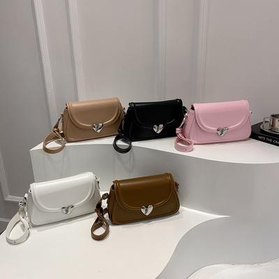 Casual, Fresh and Beautiful New Fashion Love Lock Single Shoulder Underarm Small Square Bag Woman