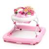 Bright Starts Baby Girl Walker 2-in-1 Adaptable and Foldable - Pink Garden - Baby Gift, Music, Adjustable Height