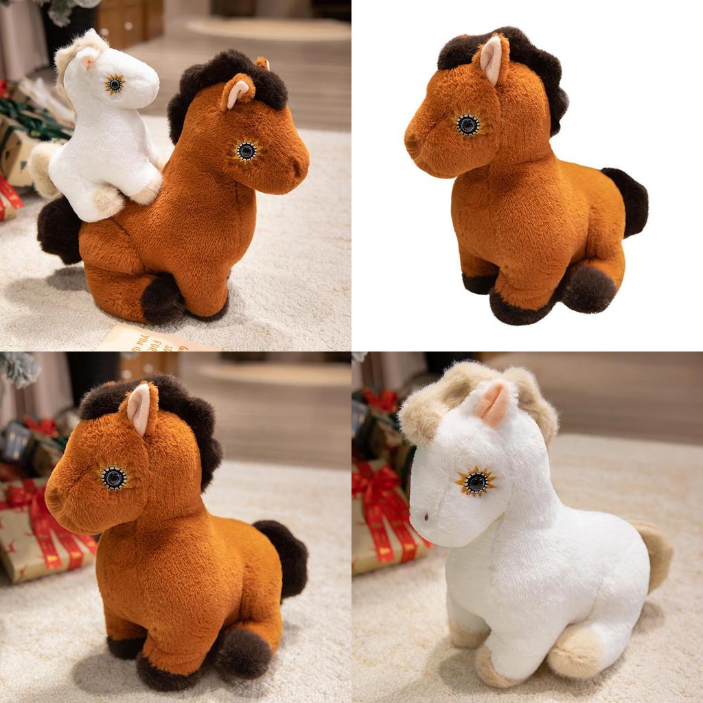 No Ip Plush Horse Toy With Pp Cotton Filling For Animal Collectors And Giftgiving