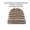 Ins Little Devil Women Stripe Beanie Striped Skull Cap Fashion Knit Hat  Autumn Winter